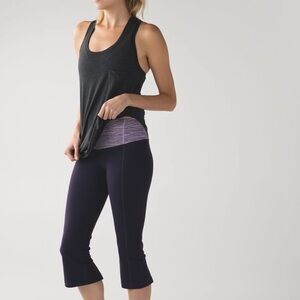 Lululemon Gather & Crow Crop II-Full On Luon-Black Grape/Space Dye Camo Violet-4